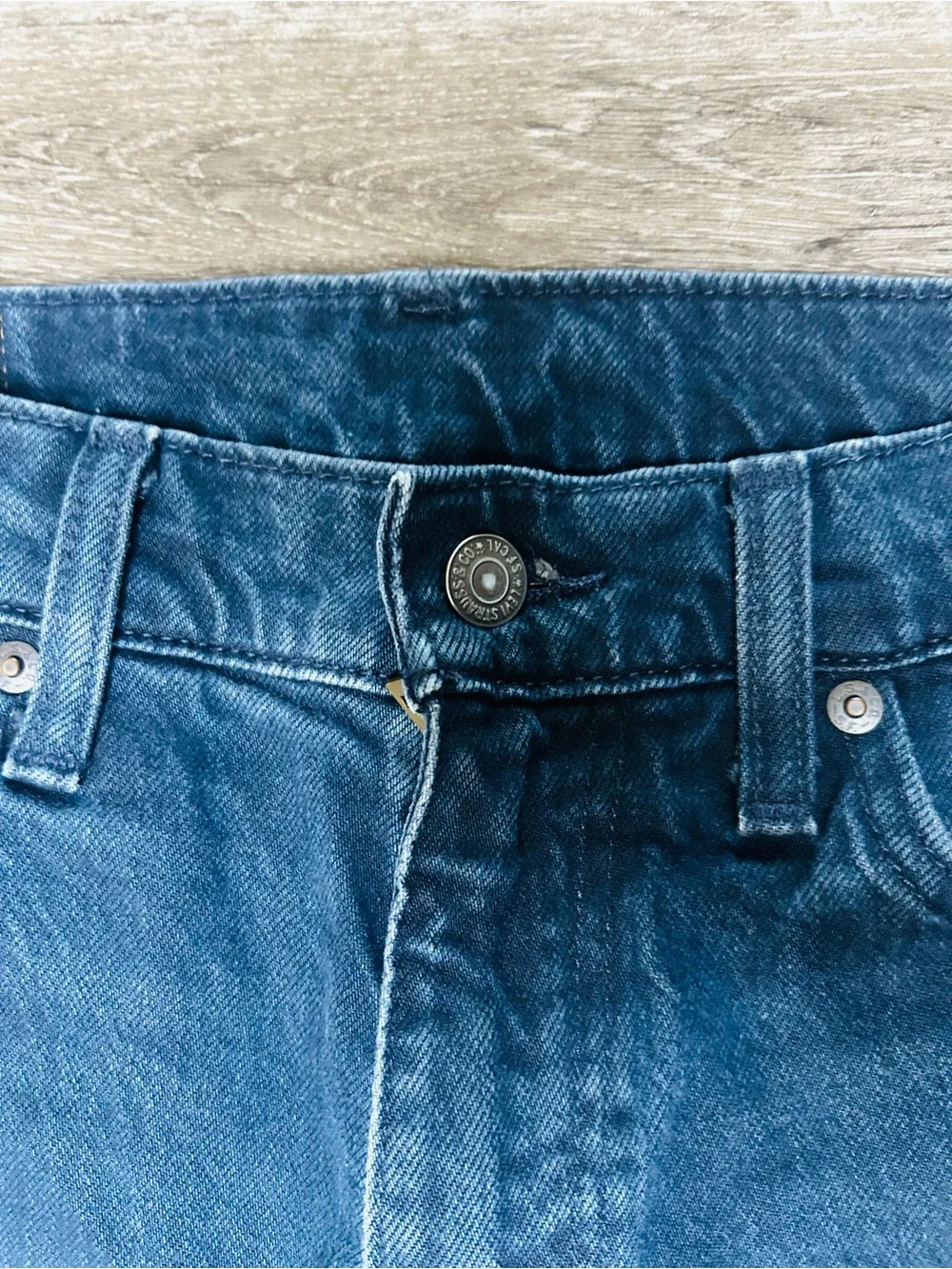 Men's Classic Straight Jeans in Dark Blue Big E